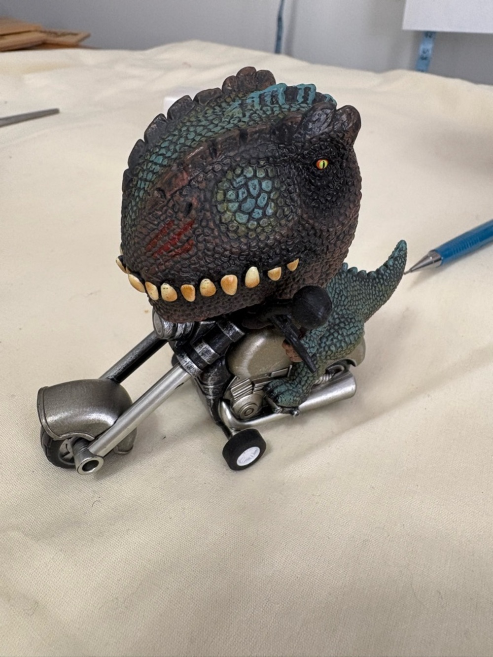 Schylling Dinosaur Riding Motorcycle  Dinosaur Toy Pull Back 
 Tyrannosaurus Rex